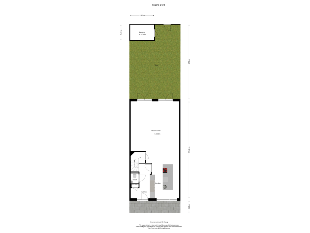 Bekijk plattegrond van Tuin van Groenevechtkade 60