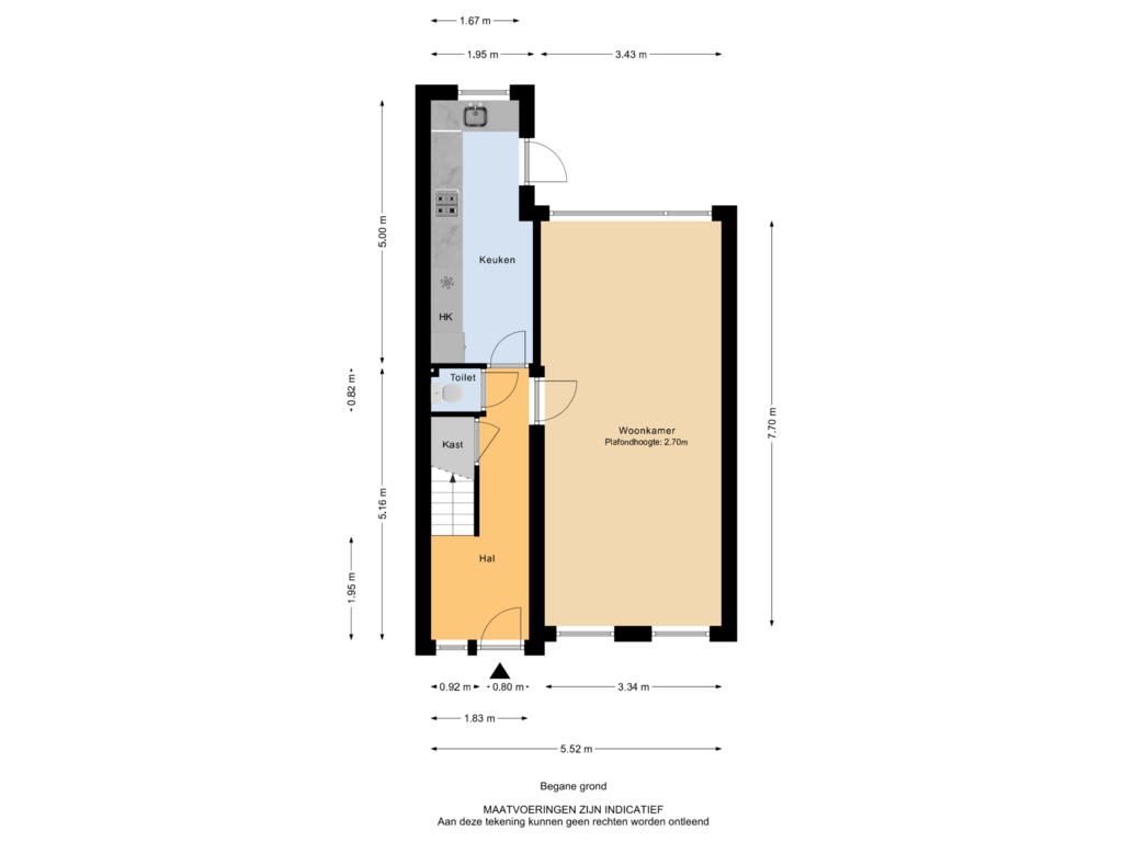 Bekijk plattegrond van Begane grond van Reeweg Oost 218