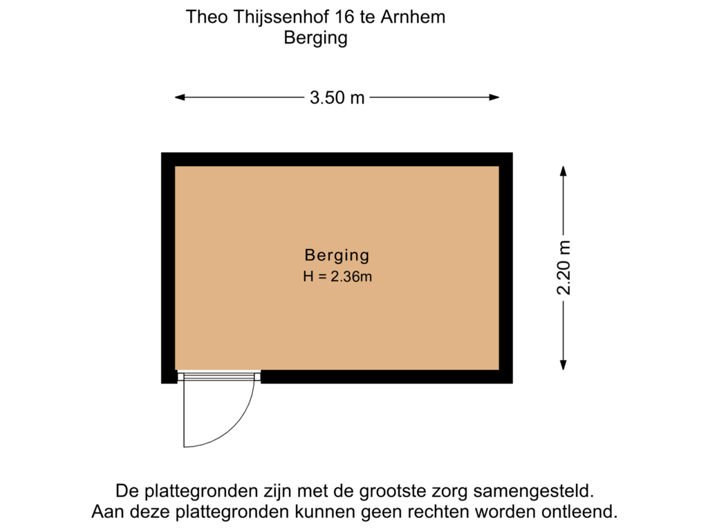 Bekijk plattegrond van Berging van Theo Thijssenhof 16