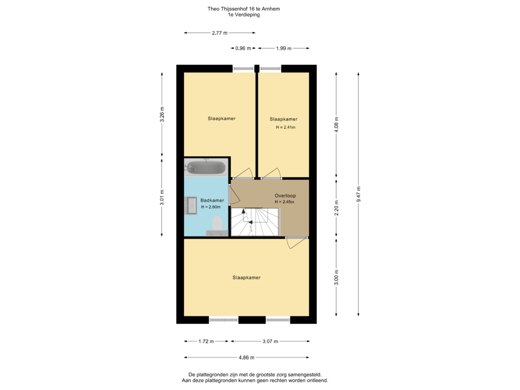 Bekijk plattegrond van 1e Verdieping van Theo Thijssenhof 16