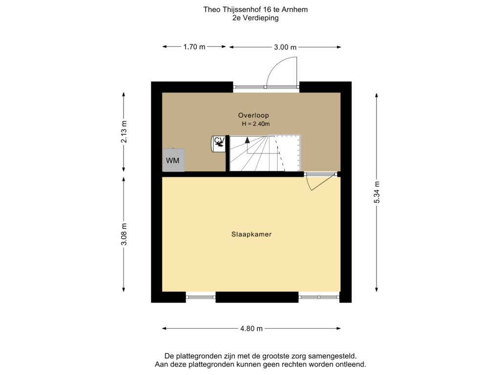 Bekijk plattegrond van 2e Verdieping van Theo Thijssenhof 16