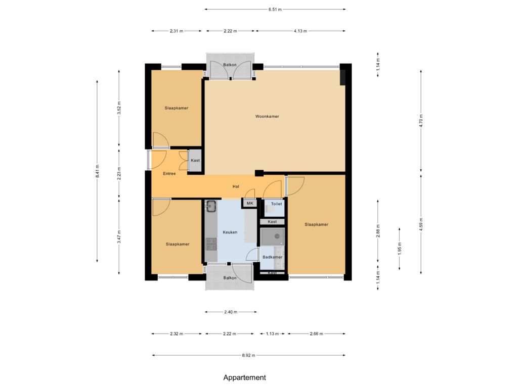 Bekijk plattegrond van Appartement van Ter Weerlaan 124