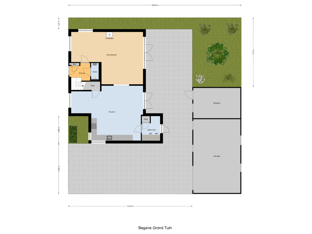 Bekijk plattegrond van Begane Grond Tuin van Koningstraat 64