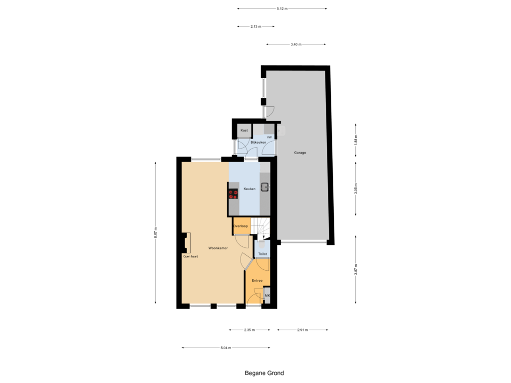 Bekijk plattegrond van Begane Grond van Galjoenstraat 13