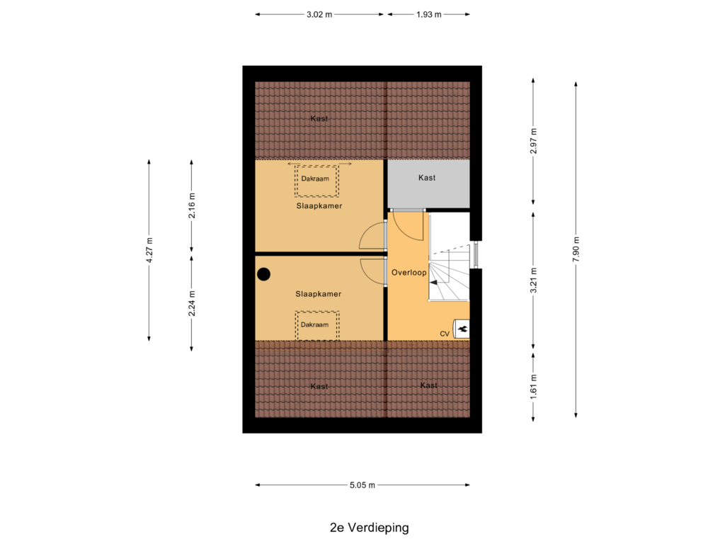 Bekijk plattegrond van 2e Verdieping van Galjoenstraat 13