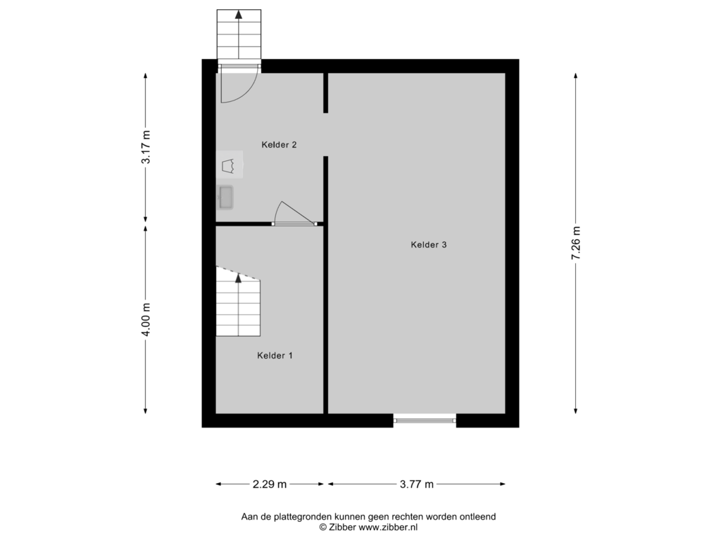 Bekijk plattegrond van Kelder van Cantecleerstraat 38