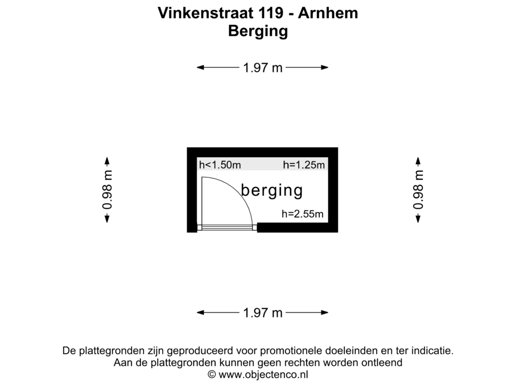 Bekijk plattegrond van Berging van Vinkenstraat 11