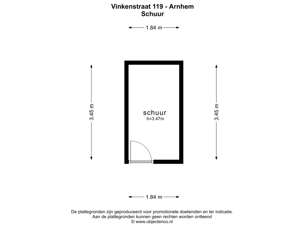 Bekijk plattegrond van Schuur van Vinkenstraat 11