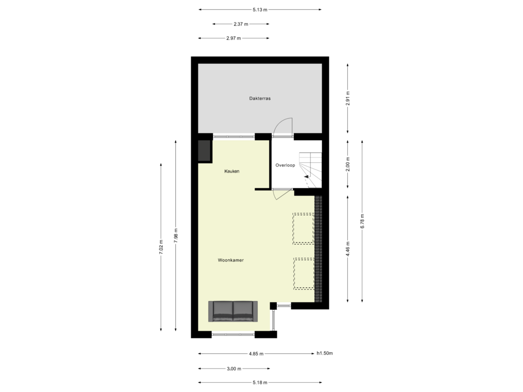 Bekijk plattegrond van 2e Verdieping van Schouwburgplein 114