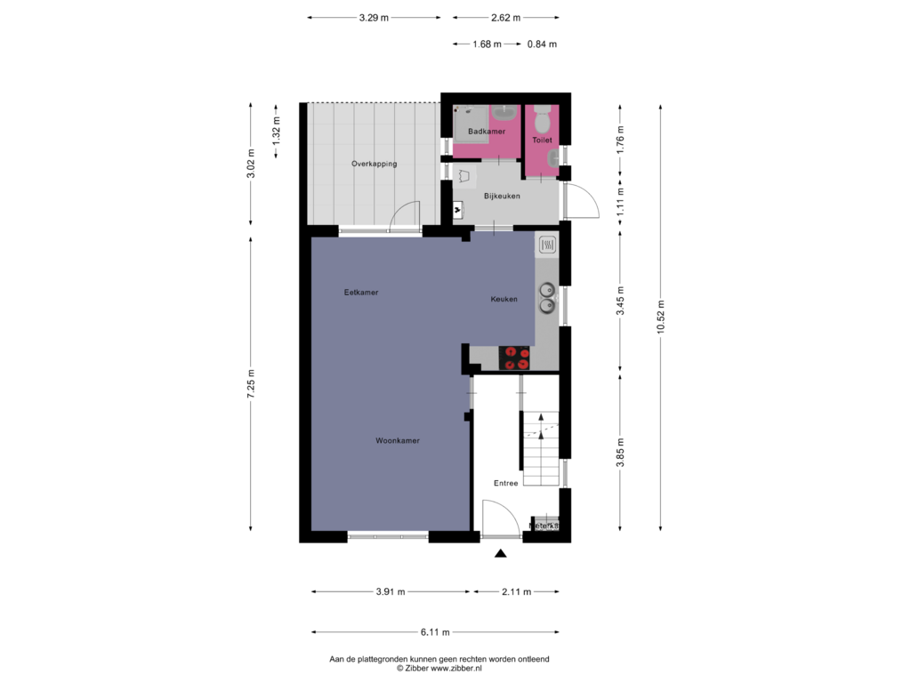 View floorplan of Begane Grond of Wilhelminalaan 30