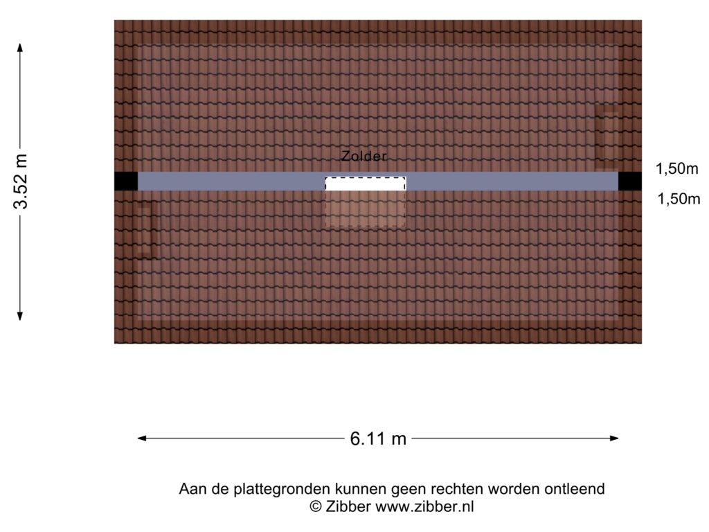 View floorplan of Zolder of Wilhelminalaan 30