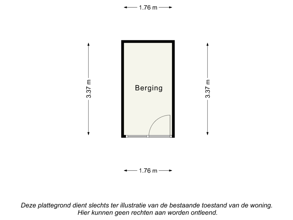 Bekijk plattegrond van Berging van Muzenlaan 164