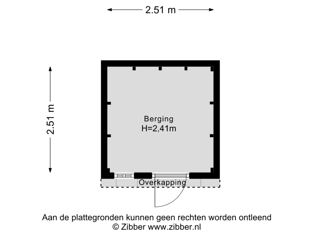 View floorplan of Berging of van Bourlostraat 6