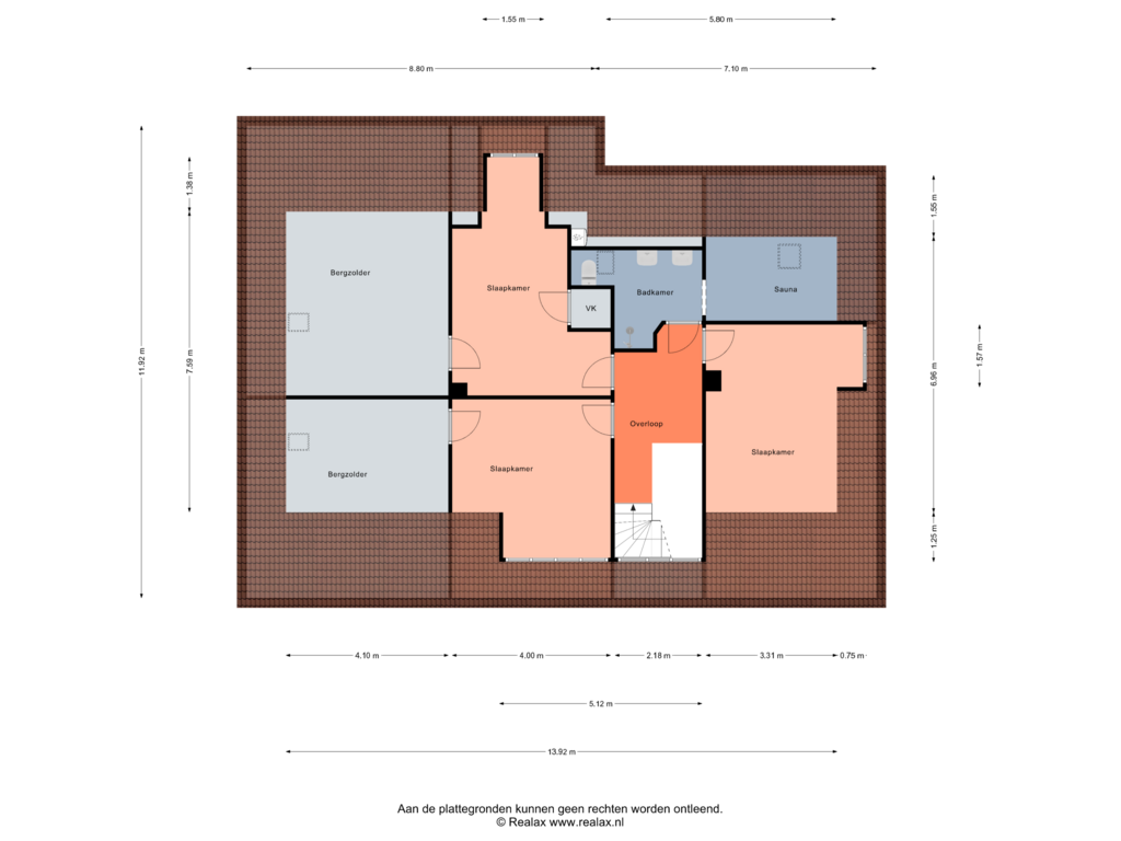 View floorplan of Verdieping of Ooievaarshof 12