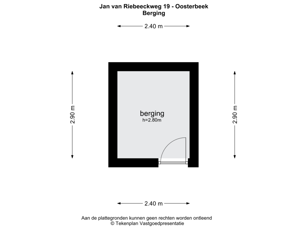 Bekijk plattegrond van Berging van Jan van Riebeeckweg 19