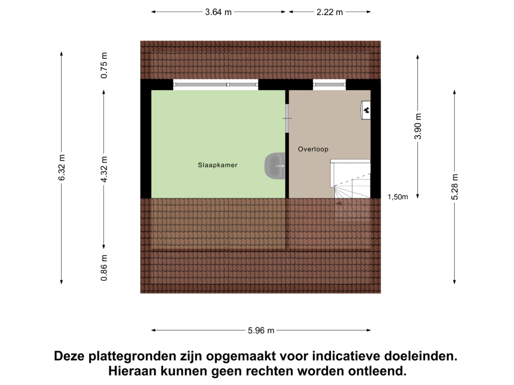 Bekijk plattegrond van Tweede Verdieping van Rubensplein 5