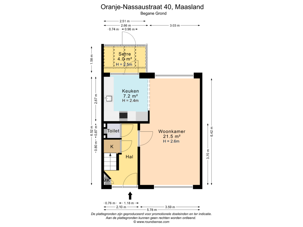 View floorplan of Begane Grond of Oranje-Nassaustraat 40