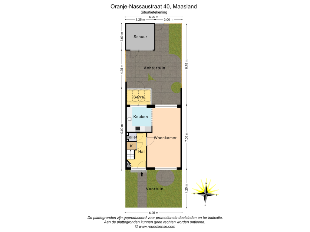 View floorplan of Situatietekening of Oranje-Nassaustraat 40