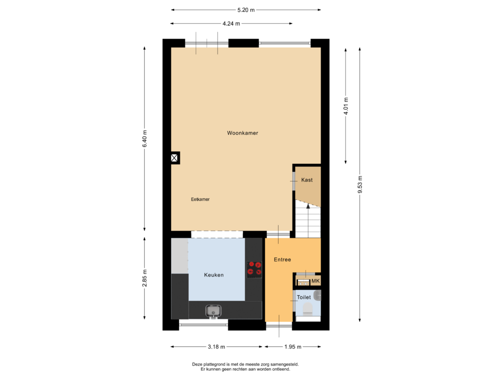 Bekijk plattegrond van Begane grond van Snoekenveen 141