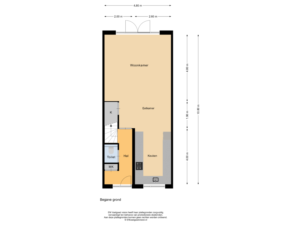 Bekijk plattegrond van Begane grond van Lient 21