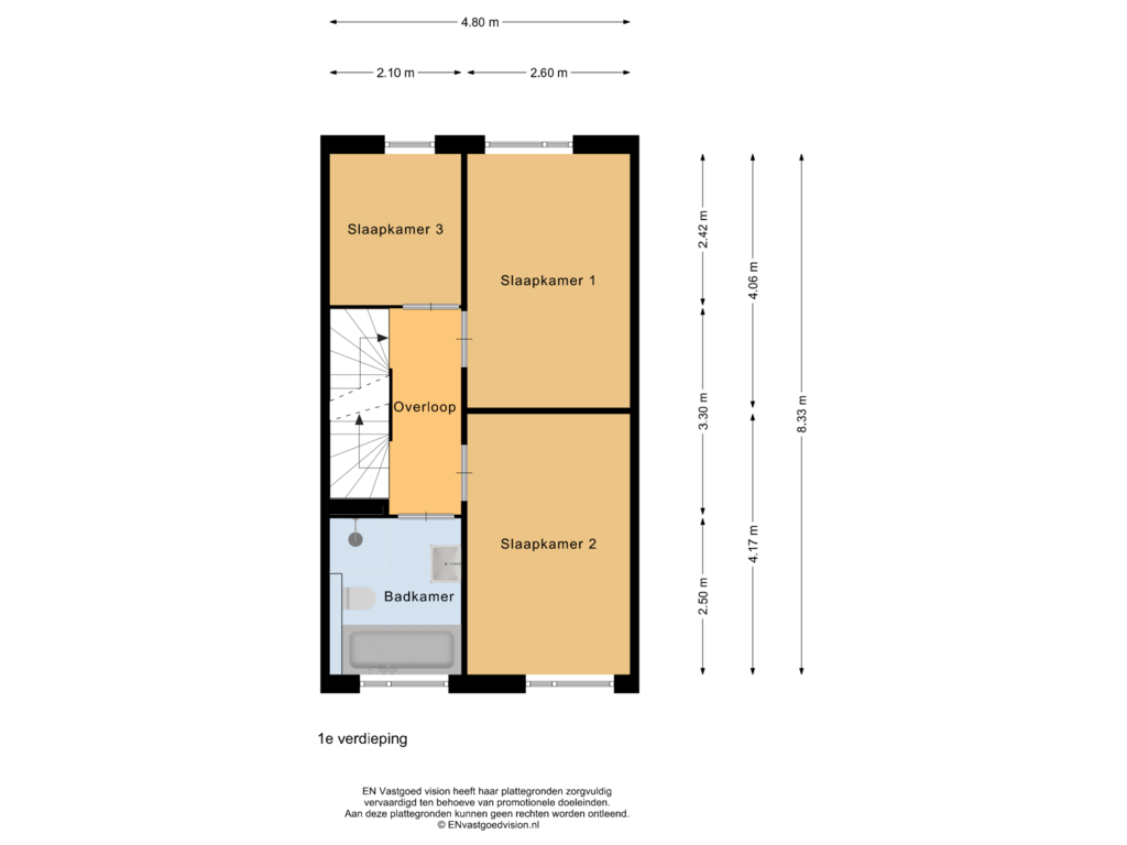 Bekijk plattegrond van 1e verdieping van Lient 21