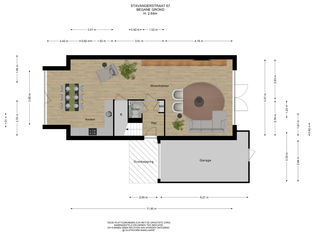 Bekijk plattegrond van Begane grond van Stavangerstraat 67