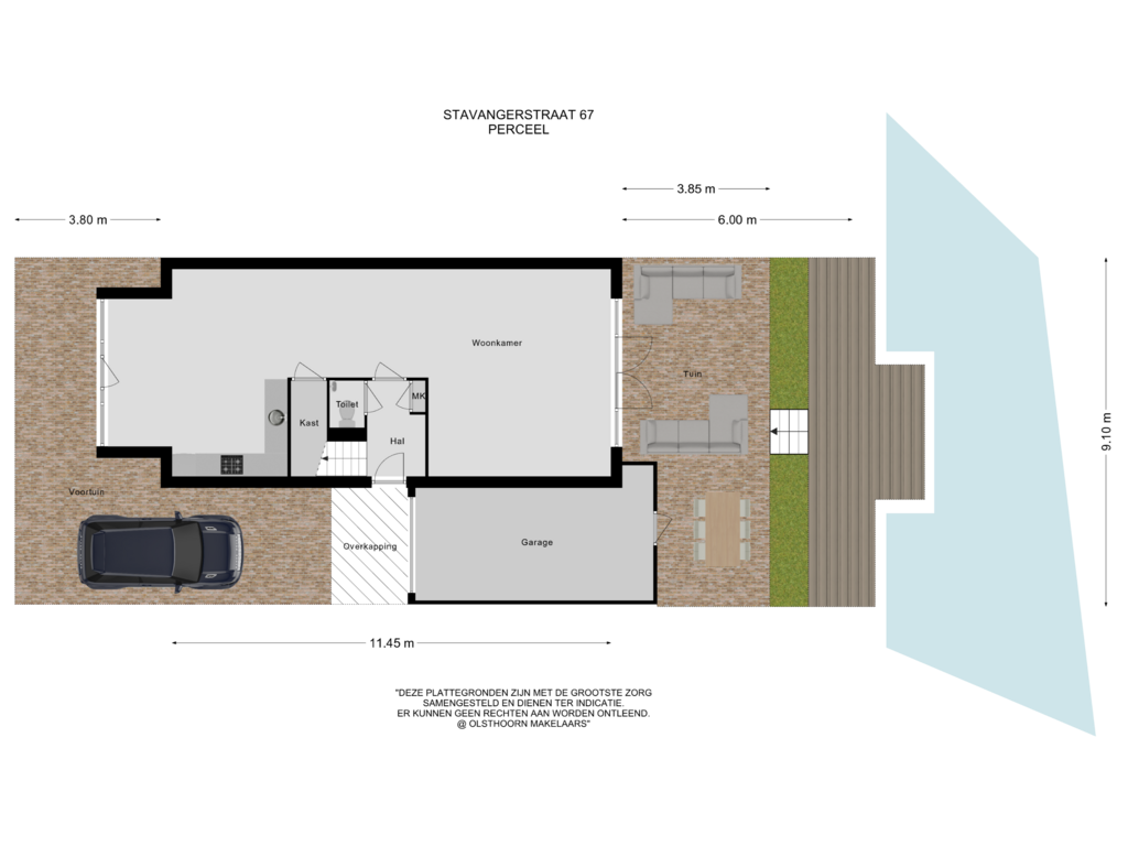 Bekijk plattegrond van Tuin van Stavangerstraat 67