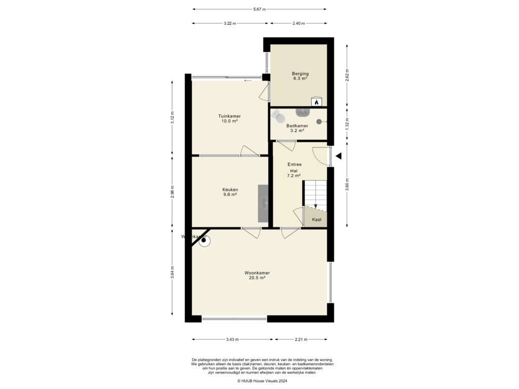 Bekijk plattegrond van Begane Grond van Zeisterweg 88