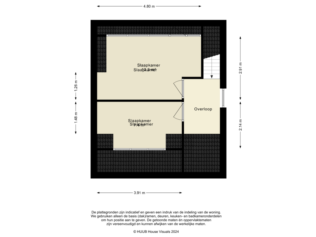 Bekijk plattegrond van 1e Verdieping van Zeisterweg 88