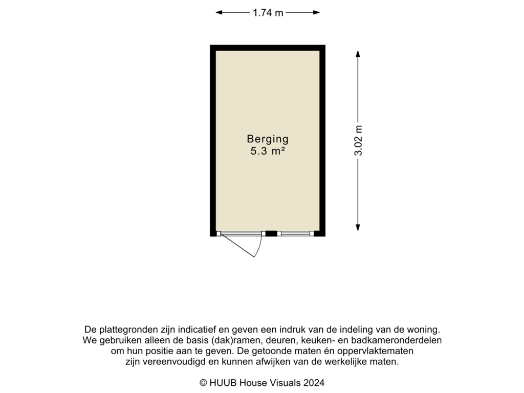 Bekijk plattegrond van Berging van Zeisterweg 88