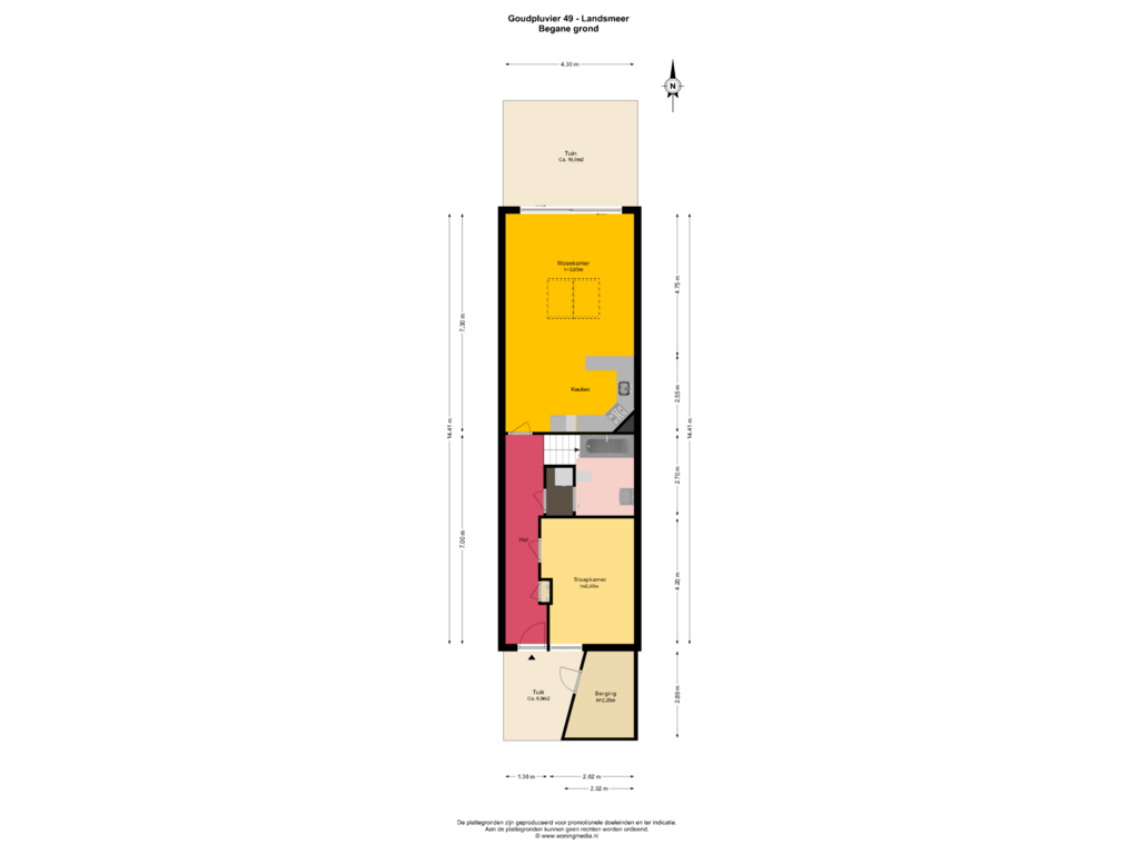 View floorplan of Begane grond of Goudpluvier 49