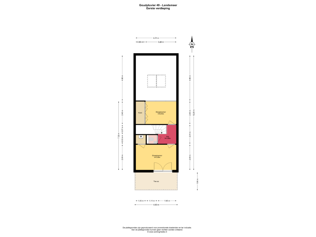 View floorplan of Eerste verdieping of Goudpluvier 49