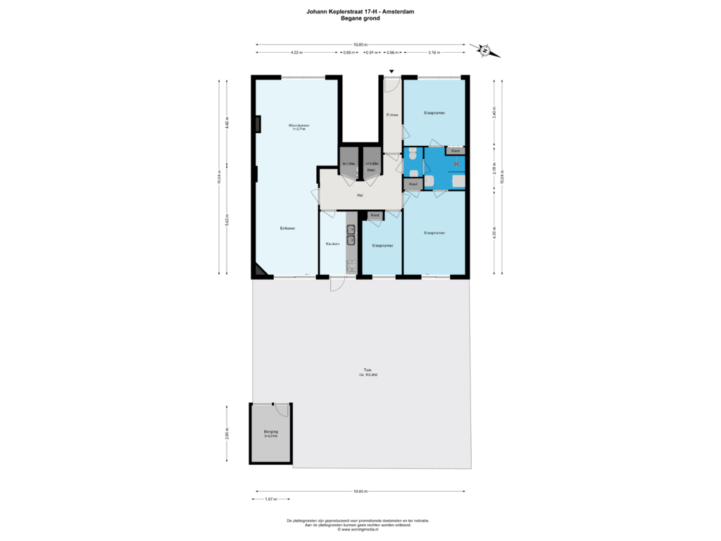 Bekijk plattegrond van Begane_grond van Johann Keplerstraat 17-H