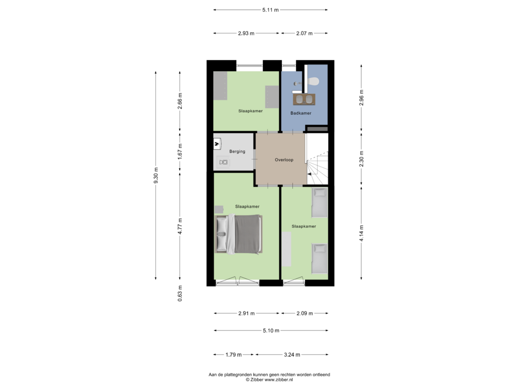 Bekijk plattegrond van Tweede verdieping van Augustalaan 34