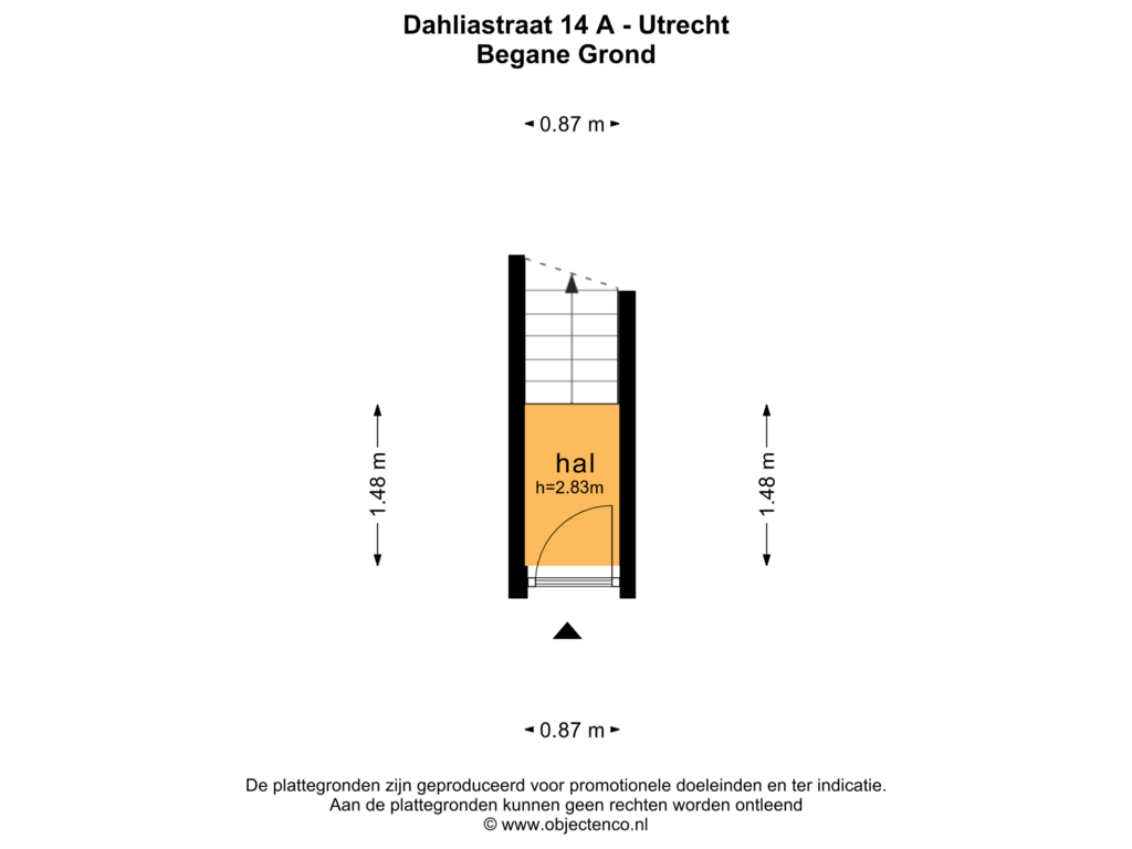 Bekijk plattegrond van BEGANE GROND van Dahliastraat 14-A