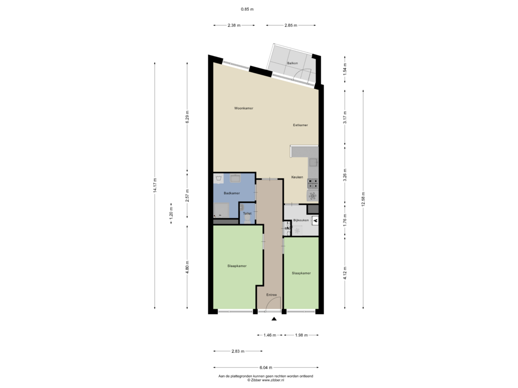 Bekijk plattegrond van Appartement van Luttekepoortstraat 168