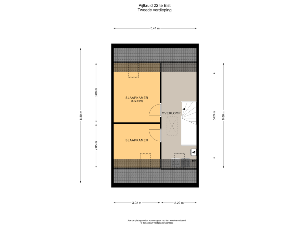 Bekijk plattegrond van Tweede verdieping van Pijlkruid 22