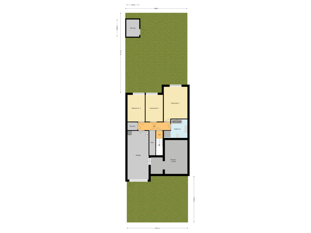 Bekijk plattegrond van Situatie van Marga Klompélaan 31