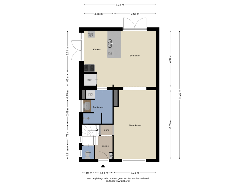 View floorplan of Begane Grond of Van den Elsenplein 5