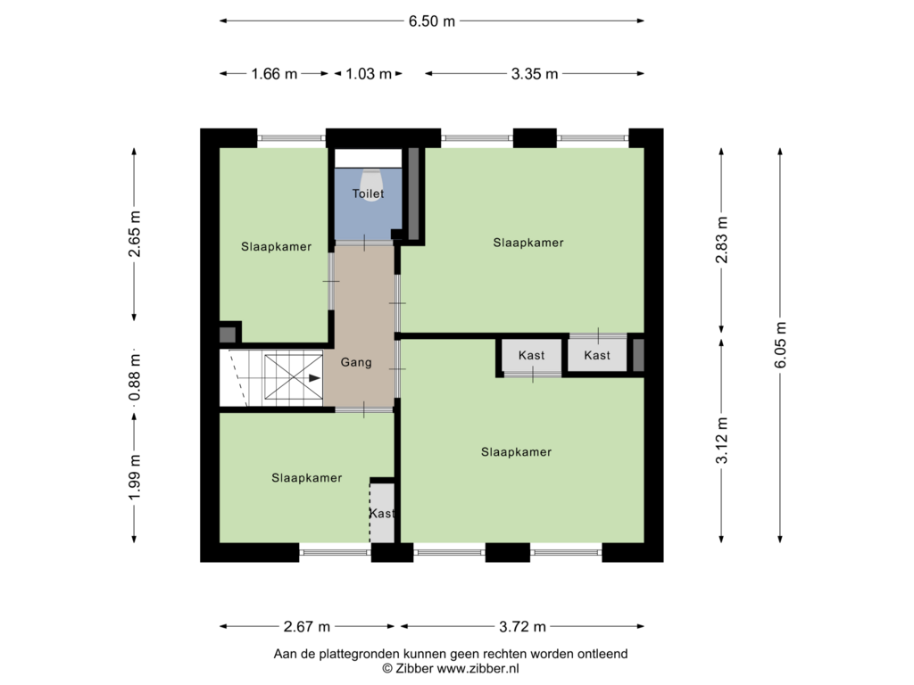 View floorplan of Eerste Verdieping of Van den Elsenplein 5