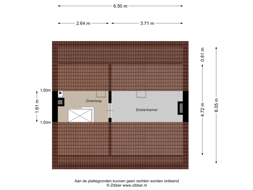 View floorplan of Zolder of Van den Elsenplein 5