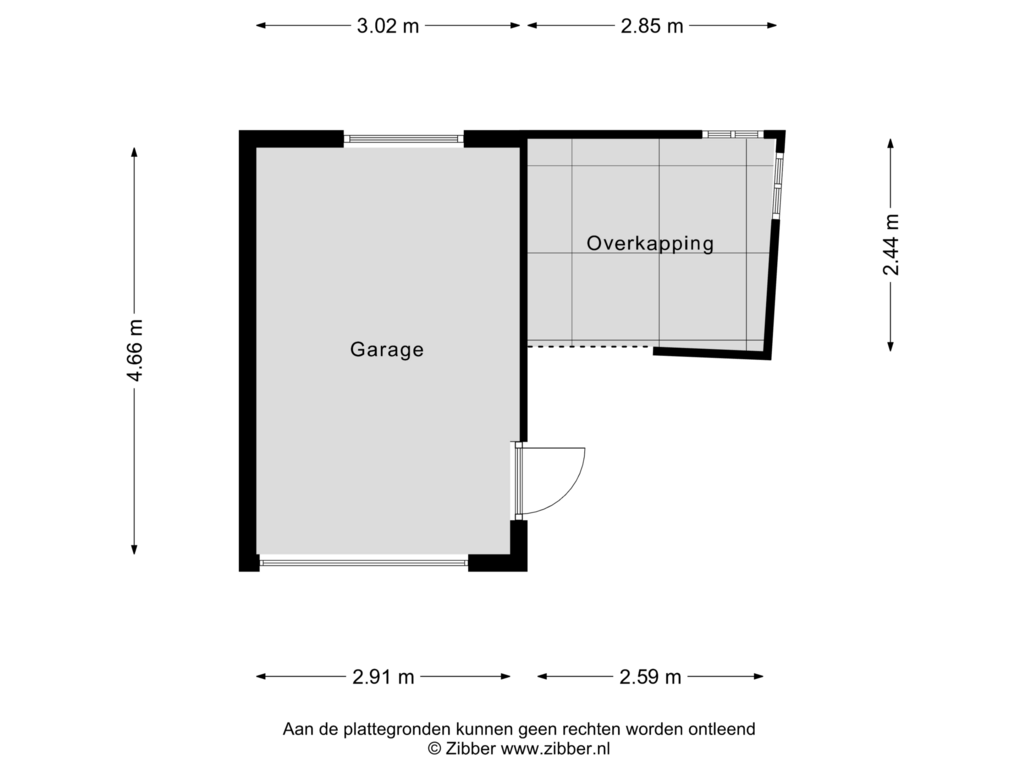 View floorplan of Garage of Van den Elsenplein 5