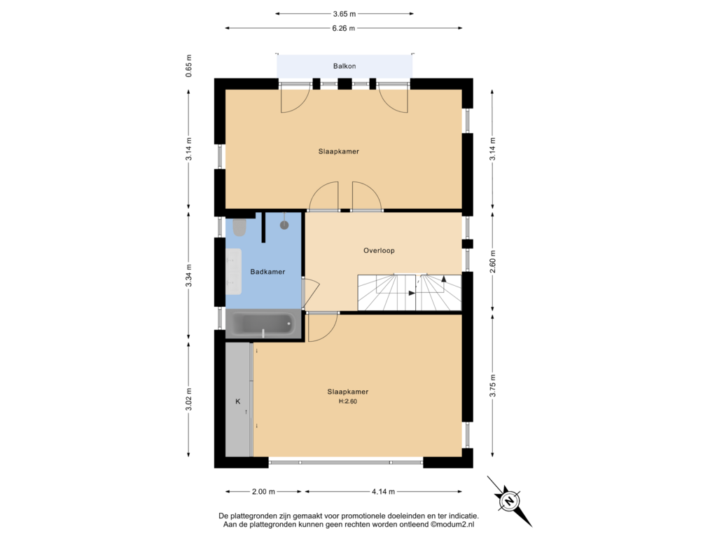 View floorplan of 1e Verdieping of Zustershof 19