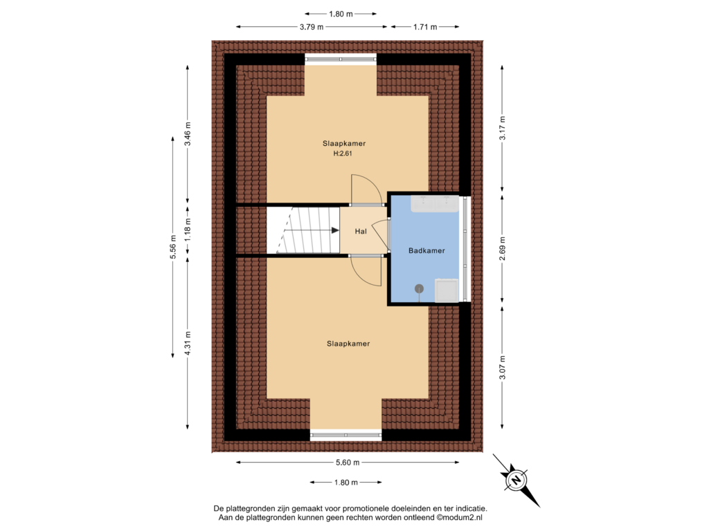 View floorplan of 2e Verdieping of Zustershof 19