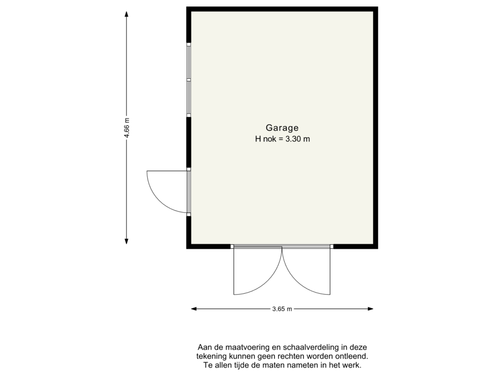 View floorplan of Garage of Rode-Kruislaan 10