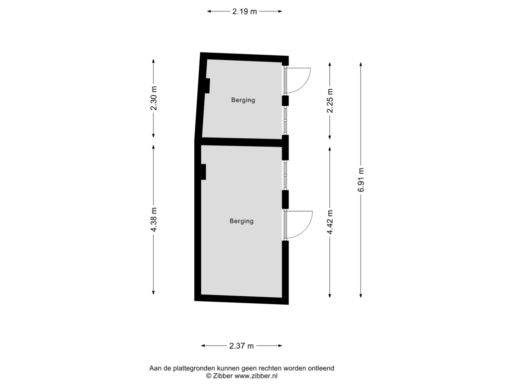 Bekijk plattegrond van Berging van Groene Kruisstraat 3