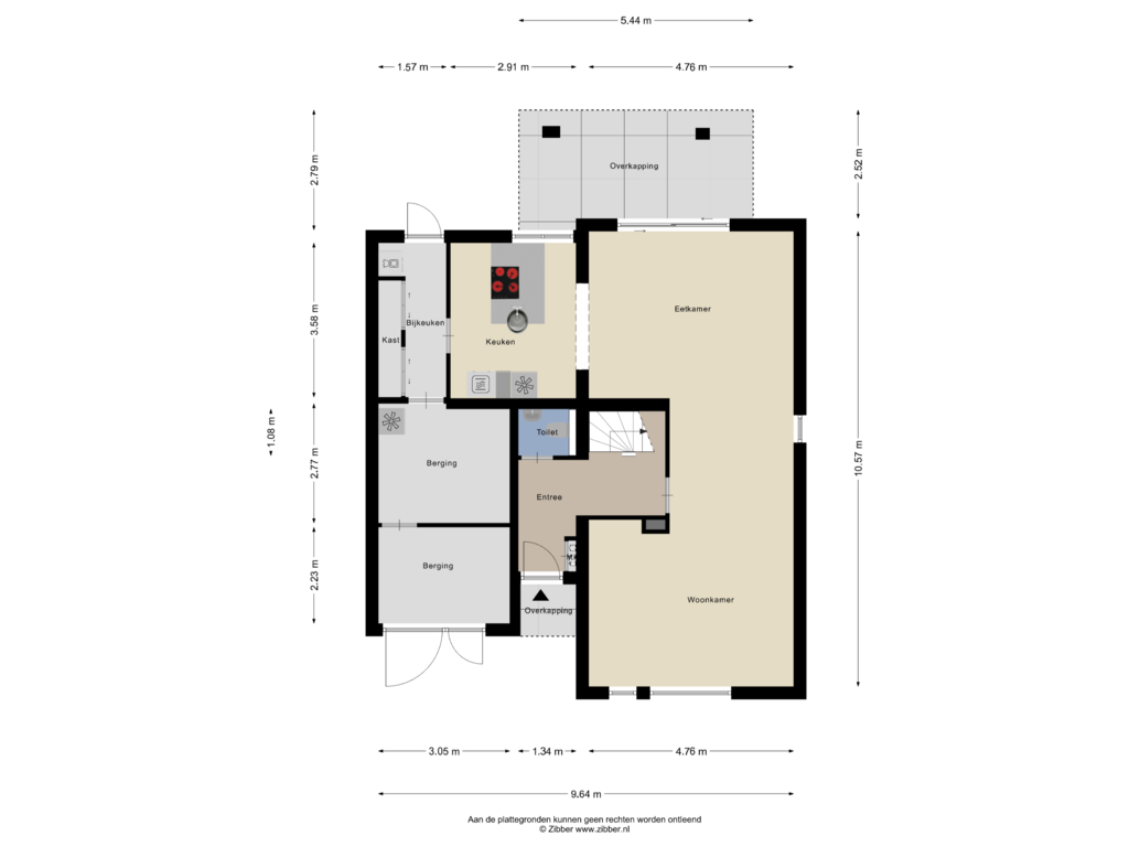 Bekijk plattegrond van Begane grond van Evreuxlaan 56