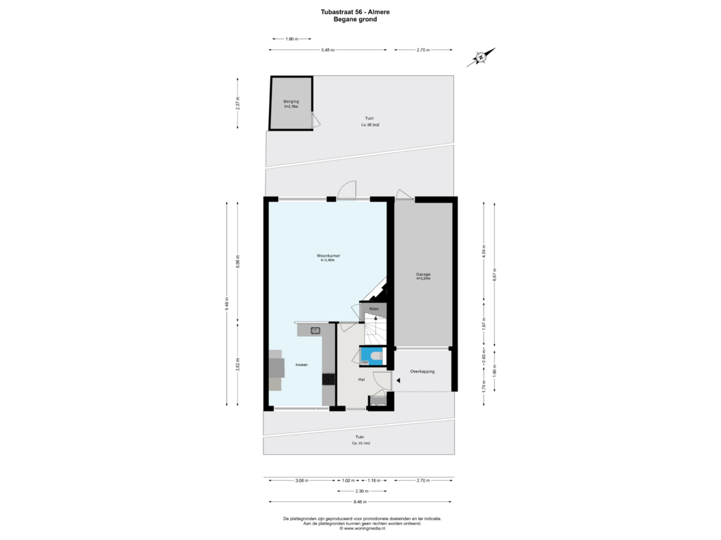 Bekijk plattegrond van Begane grond van Tubastraat 56