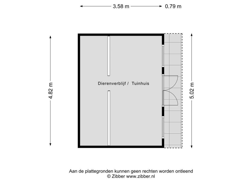 Bekijk plattegrond van Schuur van Den Hamweg 8