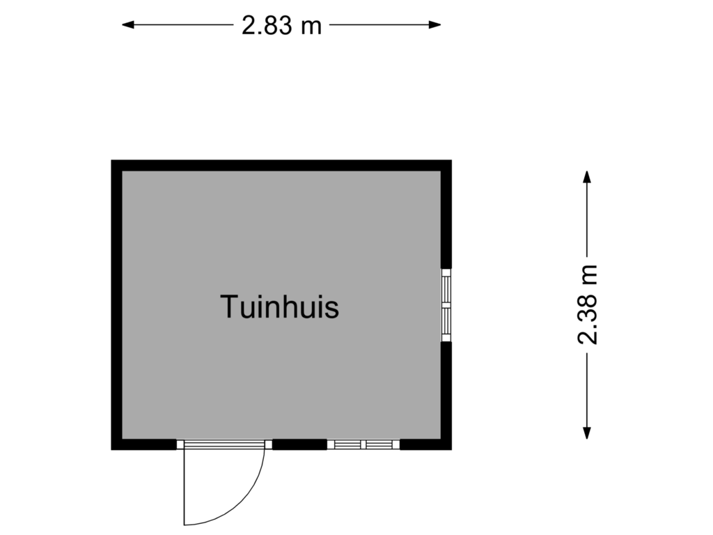 Bekijk plattegrond van Tuinhuis van Compagniestraat 10